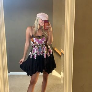 Free people floral mini dress